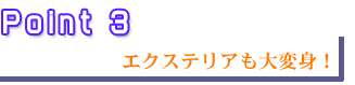 ポイント3　エクステリアも大変身！